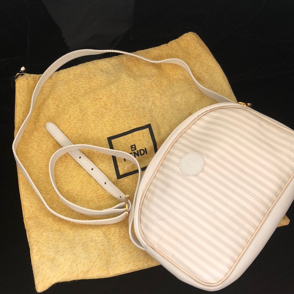 FENDI white stripe crossbody